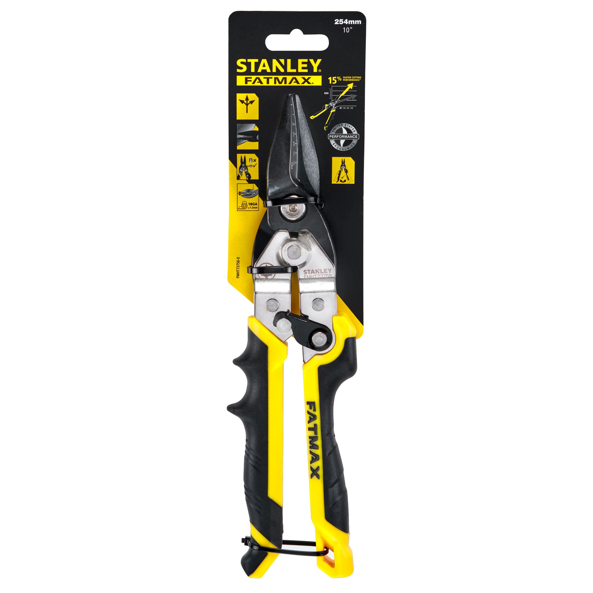 Tijeras cortachapas ergon micas 250mm corte recto STANLEY FATMAX