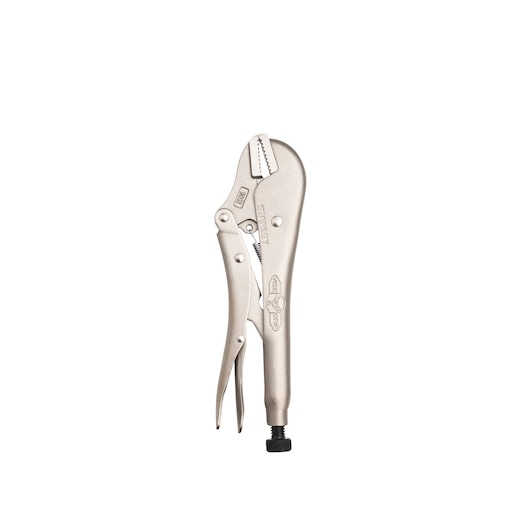 STANLEY FMHT84902-0 locking pliers, silver finish, photographed upright on white background.