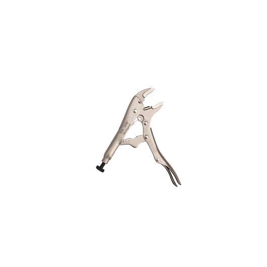 STANLEY FMHT84904-0 locking pliers, silver finish, side view on white background.