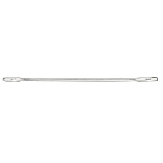 Stanley FMMT13065-0 double open-end wrench, silver, front angle on white background.