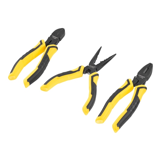 Juego Alicates Control Grip. Universal + corte diagonal + boca larga
