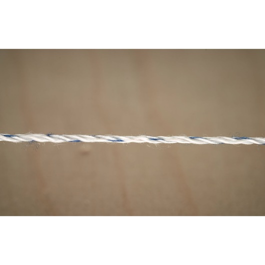 STANLEY STHT47313-0 twisted white and blue photography line, side view, on neutral background.