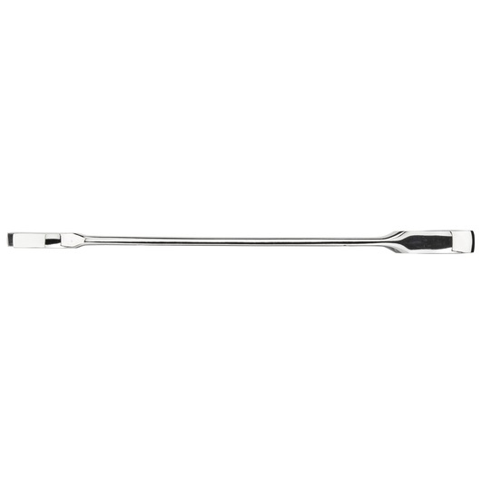 STANLEY STMT89917-0 chrome double ended flat pry bar, photographed from the side on white background.
